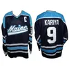 Nikivip Paul Kariya #9 Universiteit van Maine Black Bears 1993 Vintage marineblauw Retro Ice Hockey Jersey Heren gestikt Custom Name Jerseys