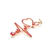 10 Pcs/Lot Custom Styles Medical Gifts Brooch Pin Stethoscope ECG Heart Shaped Enamel Pin Doctor Nurse Accessories Brooches