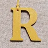 Schlüsselanhänger Rainbery DIY Alphabet A-Z R Echtes Leder Anfangskapital Englischer Buchstabe Schlüsselanhänger Rucksack Anhänger Damen Frauen Taschenanhänger Emel22