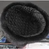 Genuine Mink Men's Cap Headwear Winter Smooth Warm Ski Hat Outdoor Travel