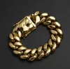 Conjunto de colar banhado a ouro com corrente cubana masculina 14K ouro pesado 22 mm
