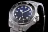 ST9 D-Blue Dial Hombres Reloj Sea-Dweller Cerámica Bisel 44MM Zafiro Automático Mecánico Buceador Relojes para hombre Relojes de pulsera
