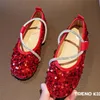 Kids Casual Sneakers Mode Bling Sequin Wedding Party Princess Crystal Shoes Girls Dance Performance Shoe
