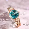 Wristwatches 2022 Kobiety Elegancki zegarek Rhombus Diamond Dial Quartz Water Water Resitant Womens Simple Wristwatch