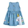Little Maven Summer Baby Girls Dress Dress Flower Therbroidery Toddler Cotton Dresses 5 Years Peter Pan Pan Cord