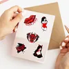 50Pcs Dark Red Gothic Stickers Demon Ghost Graffiti Kids Toy Skateboard Car Motorcycle Bicycle Sticker Decals