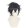 L-email wig Tate no Yuusha Nariagari Naofumi Iwatani Cosplay Wigs Short Black Wig Heat Resistant Synthetic Hair220505