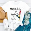 T-shirt da donna Boy Son Tops Happy Cartoon Mom Mother Mama Fashion Print Lady T-shirt Top T-shirt da donna grafica femminile