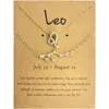 Twelve Signs Of The Zodiac Necklace Bracelet Set Zodiac Card Set Necklace