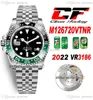 Clean CF GMT VR3186 Automatic Mens Watch Sprite Black Green Ceramic Bezel 904L JubileeSteel Bracelet Left Hand Same Serial Card Super Edition Watches Puretime A1