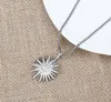 Biżuterii Naszyjnik Słońca Diamentowe naszyjniki Dy Star Designer Kobiety Sunflower Men Luksusowy pełny amulet marka wisiorek popularna retro cla 237k