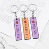 Keychains Fashionable StainlessSteel Long Keychain Good Sister BIG MIDDLE LITTLE Doublesided Color Pendant Gift DIY Customizable Wholesale