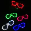 Led lunettes luminescentes décoration de fête festival de musique lumière froide stores lunettes bar danse accessoires de fête d'anniversaire