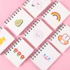 Notepads S 80 Pages Cute Anime Rainbow Avocado Loose Leaf Student Notebook Portable Mini Pocket School Supply