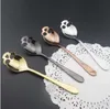 DHL Sugar Skull Tea Spoon Suck مقاومة مقاومة للصدأ الملاعق الحلوى ملعقة آيس كريم إكسسوارات المطبخ المطبخ 100pcs C0525P21