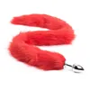 NXY Anal Toys 75cm Faux Fur Animal Long Fox Tail Stainless Staalilicone Butt Plug Stop Play Play Adult Game BDSM Bondage Sex 220510