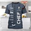 Fashion t shirt Custom Name Master Chef 3D Printing Mens Summer Short sleeve Unisex Casual sports T-shirt DW19 220513