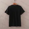 T-shirt da uomo con motivo di stampa M-2XL Taglia larga personalità della moda allentata SS21 camicie da uomo di design da donna corte di alta qualità nera