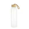 Garrafa de água de sublimação de 500 ml com tampas de bamoo Garrafa de suco de vidro transparente de vidro transparente transparente em branco Sublimation Tumbler Travel caneca estoque sxjun27