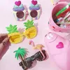 Decoración de fiesta JOLLYBOOM frutas tropicales piña gafas lindo juguete Po Props gafas de sol divertidas suministros de cumpleaños regalos para niño y niña