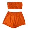 Bayan İki Parçalı Pantolon Set Tüp Üst Ve Şort Üç Adet Setleri Çok Renkler Nakış Logo Kanca Sokak Spor Açık Giyim Yüzme Plaj Yaz Giysileri