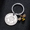 25cm 30cm Stainless Steel Teacher's Day Keychains A Great Teacher Little Bee Keychain Pendant Small Gift Accessories Bag Decoration