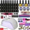 Manicure Set with Led Nail Lamp 84W/54W Nail Set 27/18 Color UV Gel Polish Kit Tools with Drill Machine files271r