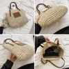 Evening Bags Designer Women Handbag Summer Beach Bag Rattan Woven Handmade Large Capacity Straw Totes Luxury Leather Shoulder BohoEvening