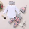 Kleidungssets Hibobi 4-teiliges Baby-Kleidungsset für geborene Kinder, Kleinkind-Outfits für Kleinkinder