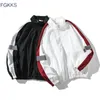 FGKKS Fashion Trend Men Casual Jacket Spring Brand Men s Splice Stand Collar Jacket Male Jogging Windproof Jackets Coat Tops LJ201013