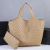 Bolsa de bolsa de bolsa feminina bolsa de compras moda moda cheiro de couro genuíno hardware de letra de letra de letra de diamante com zíper interno zíper gaby de alta qualidade