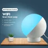 Inomhusbelysning RGB LED Desk Lampor 7W Smart Voice LED Control WiFi App Remote Dimmable Bedroom Tail Night Lights Arbeta med Alexa Google Home