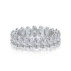 Anel de designer de zircônia 5a oval para mulher real 925 STERLING SLATER LUBLIOLY JEWELRY RINGS BRANCO AMOR DIAMONE