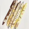 Penne gel 3 pezzi Kawaii Caramel Pudding Bear Pen 0.5mm Student Kids School Stationery