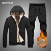 Casual Cashmere Track Suit Winter Men Tracksuit Thick Fleece Two Piece Set Pure Color Men s Set Warm Velvet Hoodies Pants Suit LJ201125