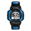 Mens Boy's Sportshorloge LED Digitale Horloges voor Mannen Glass Dial 30m Waterdicht Siliconen Strap Polshorloge Alarm