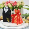 Emballage cadeau 50/100 pièces mariée et marié faveur de mariage cadeaux sac boîte à bonbons bricolage avec ruban décoration Souvenirs fête fournitures cadeau