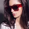 선글라스 TOYEARN 2022 패션 브랜드 디자이너 대형 스퀘어 여성 남성 플랫 탑 빅 프레임 Sun Glasses For Women