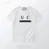 Designer heren t-shirt zwart wit shirt katoenen t-shirt crew nek borduurwerk lente zomer hoge kwaliteit losse trend kleding