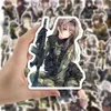 50pcs/lot cartoon army امرأة ملصقات جندي ملصقات جندي على الجرسان ملصق على أجهزة الكمبيوتر المحمولة.