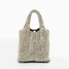 Kvällspåsar Luxury Diamonds Basket Designer Brand Women Handbag Shinny Rhinestone Shoulder Crossbody Party Bucket Purse 220721