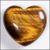 Stone Logo Lower J￳ias Opal Natural Opal Amor 25mm Sete cores Turquesa Rose Quartz Naked Heart Ornames Handding Dhybi