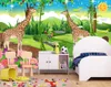 3D Stereoskopik Duvar Kağıdı Duvarlar için Papel De Parede Oturma Odası Yatak Odası Güzel Manzara Hayvanları Duvar Çıkarmaları Dokunmayan Duvar Kağıdı