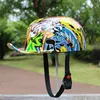 Motorrad Helme Korea Chopper Stil Halb Offenes Gesicht Stahl Helm Mode Hohe Qualität Motorrad Roller Reiten Jet Casque Moto