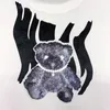 We11Done T-shirts tecknad björn tryck enkel avslappnad överdimensionerad högkvalitativ män kvinna mode o-hals tvättad reflekterande welldone