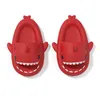 Freeshipping Shark Cartoon 3D Sandalen slippers schuif schattig beeld heren vrouwen kind huis buiten strand comfortabel zachte bule grijs zwart roze gele mode