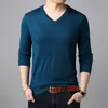 Pulls pour hommes Marque de mode Pull tricoté Pull à la mode Plaine Mens V Pull Coréen Haute Qualité Automne Hiver Casual Jumper Vêtements Menmen