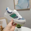 Men Casual Shoes Series Roller Shoes Women Sneakers Webbing Designer Stripe Fashion Dirty Leather Lace-up Tennis Shoe Fabric Canvas Casual Trainer 35-46
