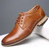 Marka Erkekler Ayakkabı Erkekler Hakiki Deri Elbise Ayakkabı En Kaliteli Oxfords İngiliz Tarzı İş Resmi Düğün Ayakkabı Artı Boyutu 50 220321