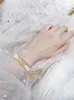 Stickade ordjusterbara armband för kvinnor Tjejer vävda vänskapsfästearmband